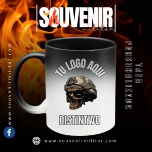 Taza color negro con efecto térmico 11 Oz. Diseños personalizados - souvenir militar - Laredox