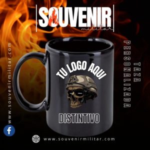 Taza color negro de 11 Oz. Diseños personalizados - souvenir militar - laredox